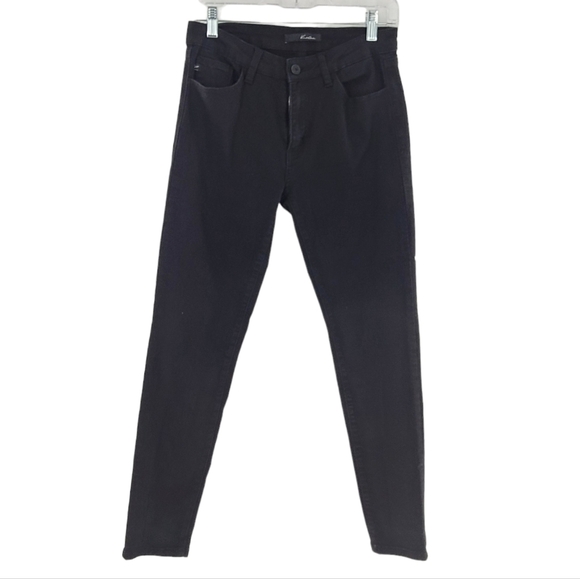 Kancan KC11214BK Womens Alani Jeans Mid Rise Super Skinny Black Stretchy 9 /‎ 28 - Picture 1 of 5